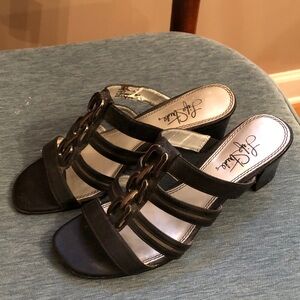 Life Stride Black Chain Detail Mules